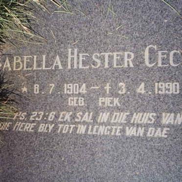 SCHYFF Isabella Hester Cecilia, van der nee PIEK 1904-1990
