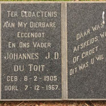 TOIT Johannes J.D., du 1905-1967