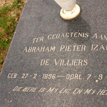 VILLIERS Abraham Pieter Izak, de 1896-1967