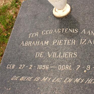 VILLIERS Abraham Pieter Izak, de 1896-1967
