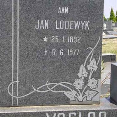 VOSLOO Jan Lodewyk 1892-1977