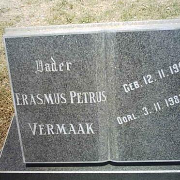 VERMAAK Erasmus Petrus 1903-1982