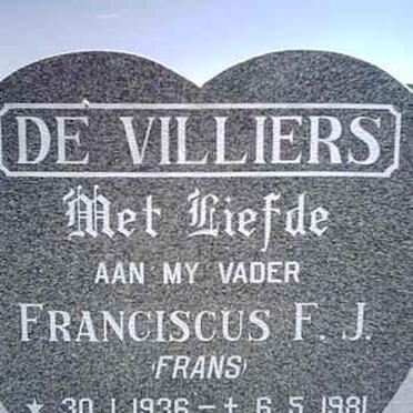 VILLIERS Franciscus F.J., de 1936-1981
