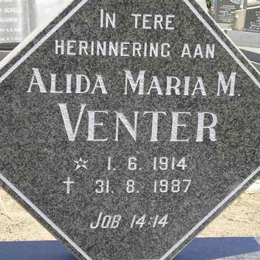 VENTER Alida Maria M. 1914-1987