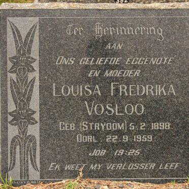 VOSLOO Louisa Fredrika nee STRYDOM 1898-1959