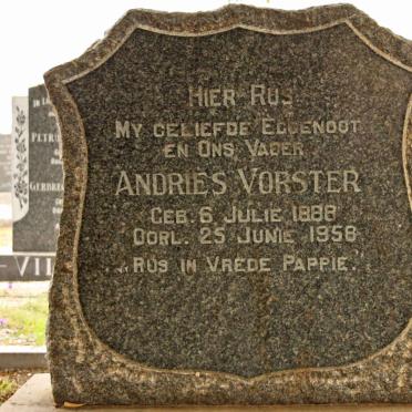 VORSTER Andries 1888-1958