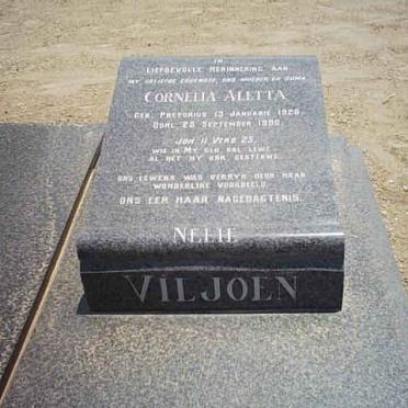 VILJOEN Cornelia Aletta nee PRETORIUS 1926-1990