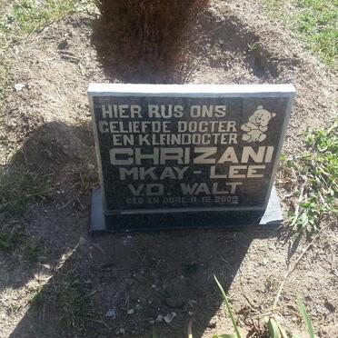 WALT Chrizani Mkay-Lee, v.d. 2009-2009