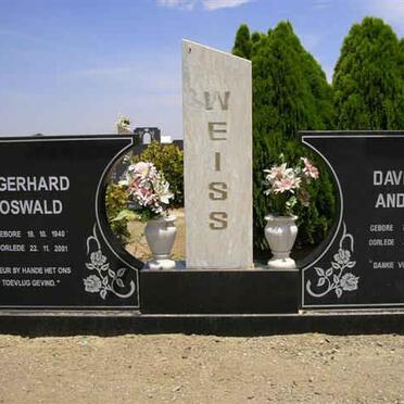 WEISS Gerhard Oswald 1940-2001 &amp; Davidine Andrea 1948-1992