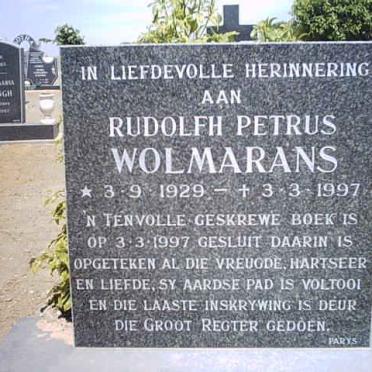 WOLMARANS Rudolfh Petrus 1929-1997