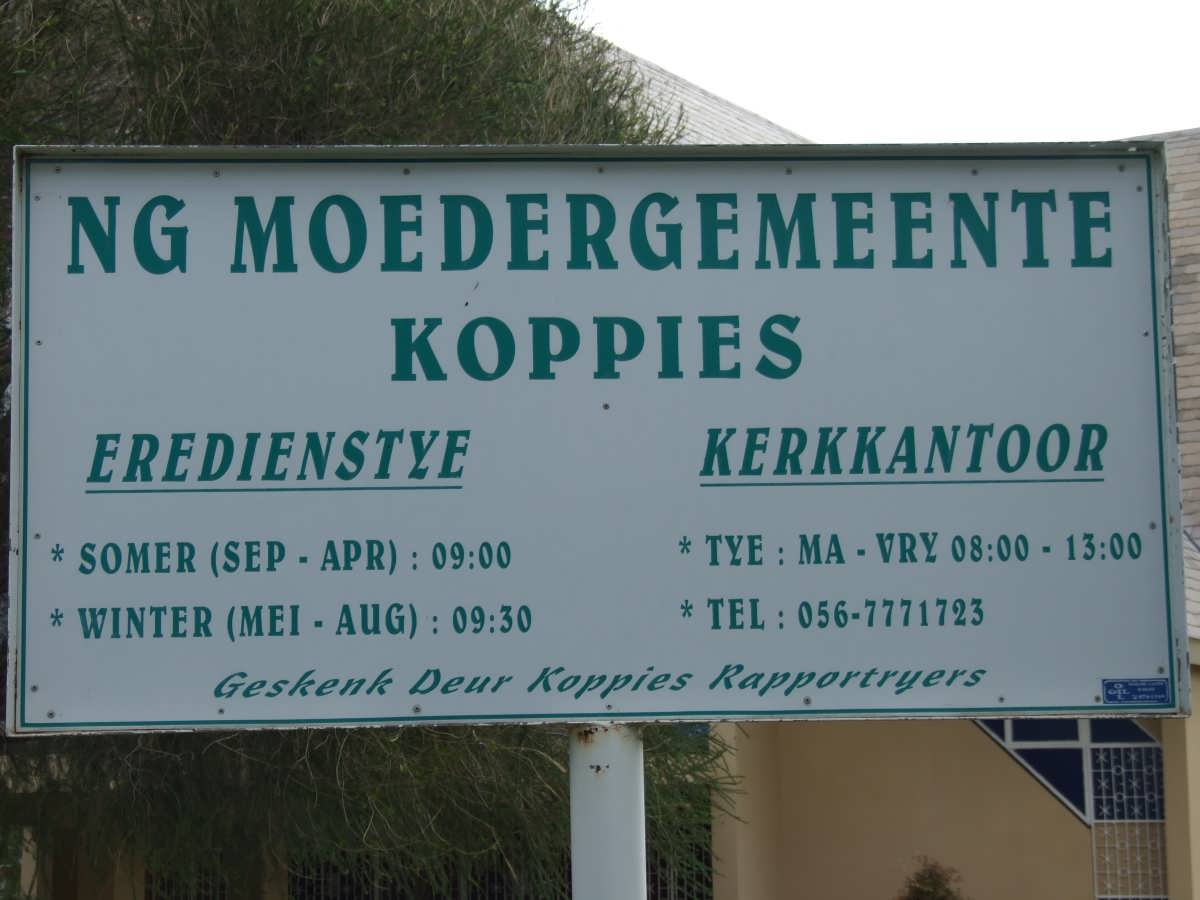 1. N.G. Moedergemeente, Koppies