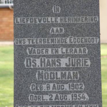 MOOLMAN Hans Jurie 1902-1954