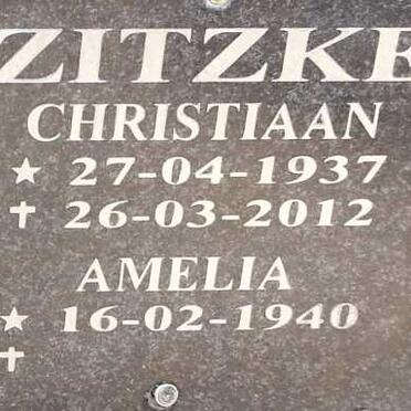 ZITZKE Christiaan 1937-2012 &amp; Amelia 1940-