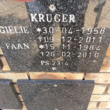 KRUGER Gielie 1958-2011 :: KRUGER Faan 1984-2010