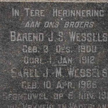 WESSELS Barend J.S. 1900-1912 :: WESSELS Sarel J.M. 1886-1914