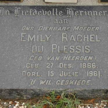 PLESSIS Emily Rachel, du nee VAN HEERDEN 1866-1961