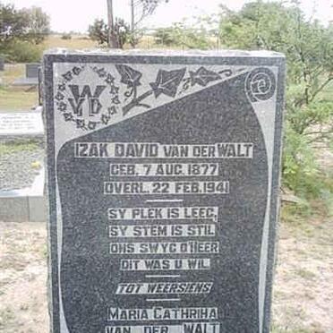 WALT Izak David, van der 1877-1941 &amp; Maria Cathriha 1873-1952