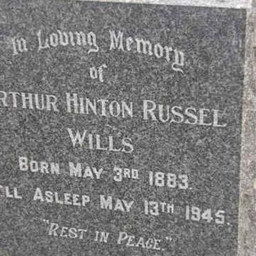 WILLS Arthur Hinton Russel 1883-1945