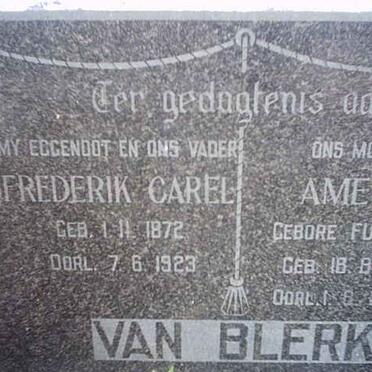 BLERK Frederik Carel, van 1872-1923 &amp; Amelia FULLARD 1891-1964