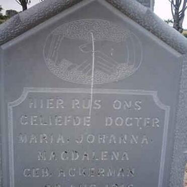 NEL Maria Johanna Magdalena nee ACKERMAN 1916-1943