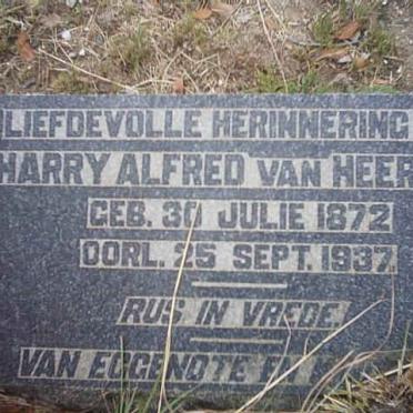 HEERDEN Harry Alfred, van 1872-1937