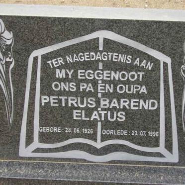 ELS Petrus Barend Elatus 1926-1996