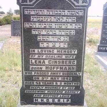 GINSBERG Lena nee HOFFMANN -1942