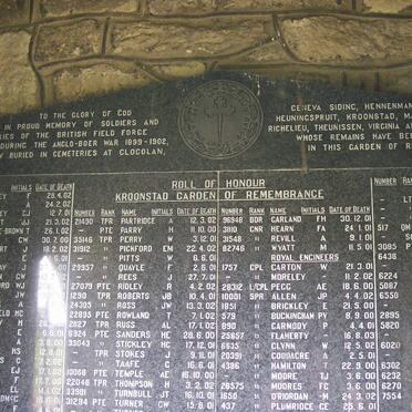 4. Roll of Honour - Memorial Plates