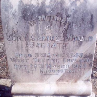 BARRATT John Samuel Would 1848-1933