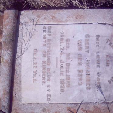 BERG Coert Johannes, van den 1859-1930