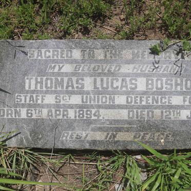 BOSHOFF Thomas Lucas 1894-1921
