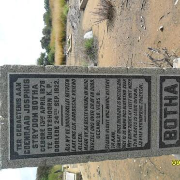 BOTHA Coenraad Josphus Strydom 1876-1922