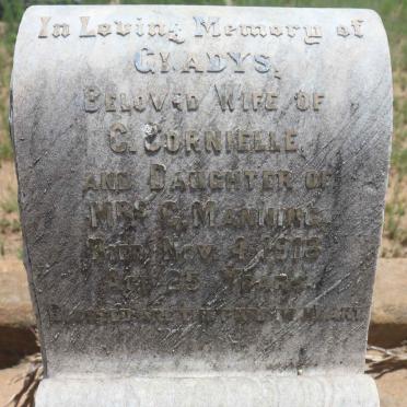 CORNIELLE Gladys nee MANNING -1918