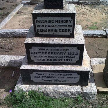 COOK Benjamin 1871-1932