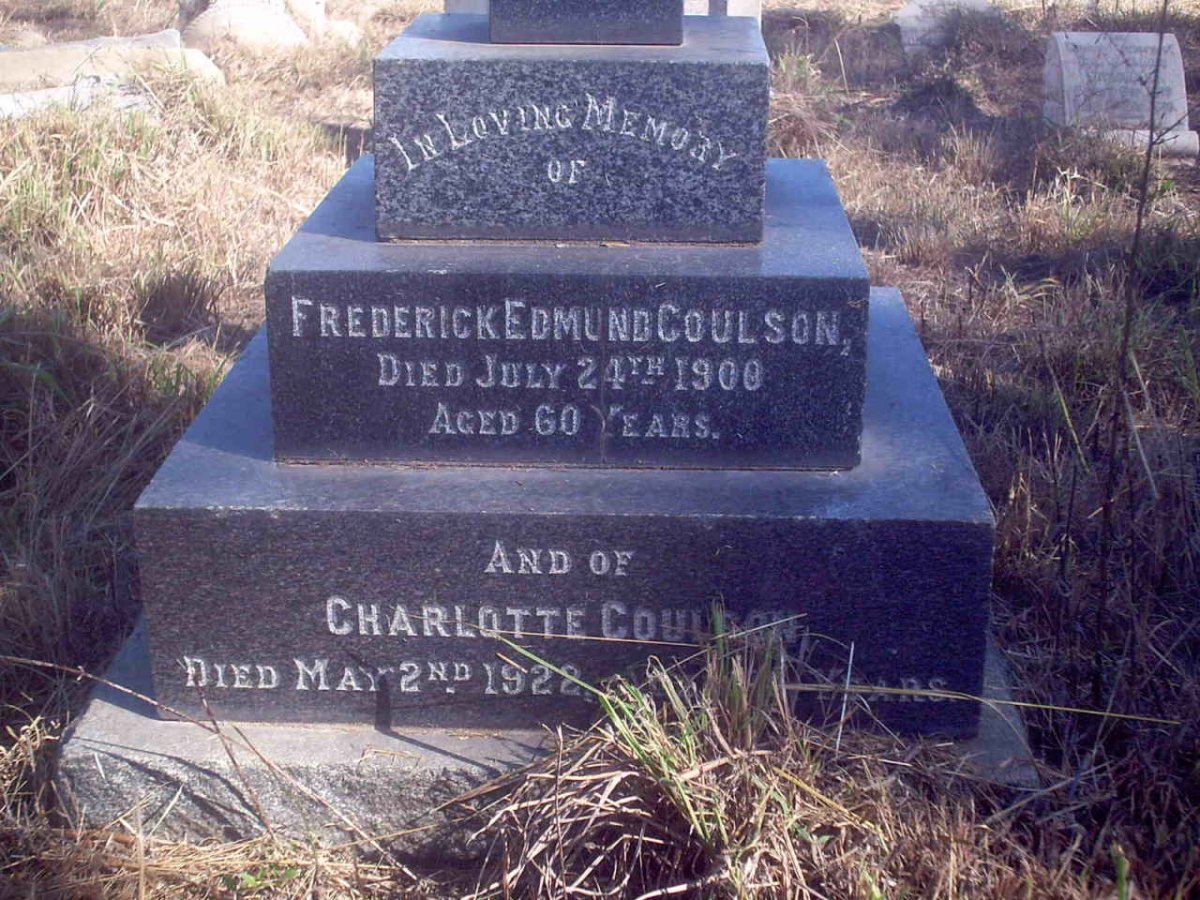 COULSON Frederick Edmund -1900 &amp; Charlotte -1922