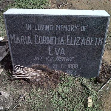 EVA Maria Cornelia Elizabeth nee V.D. MERWE 1888-1924
