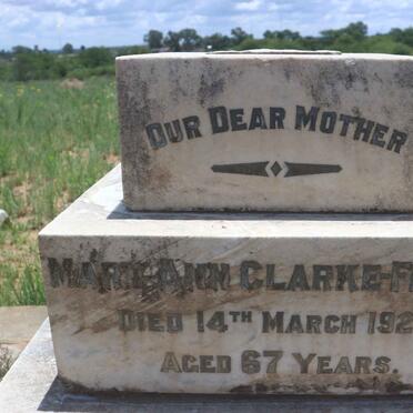 FISHER Mary Ann, CLARKE -1920