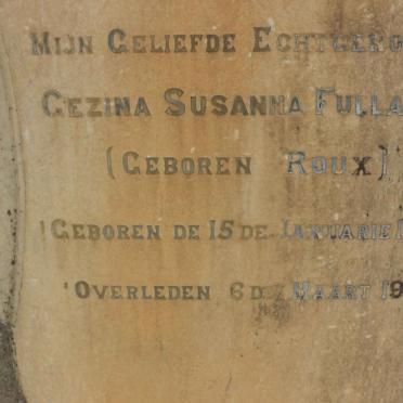 FULLARD Gezina Susanna nee ROUX 1886-1916