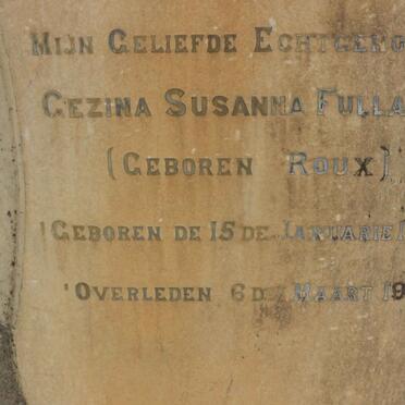 FULLARD Gezina Susanna nee ROUX 1886-1916