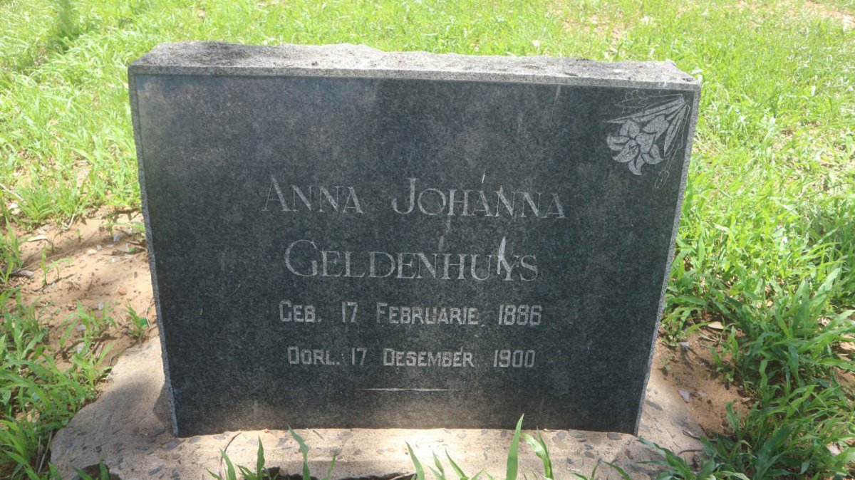 GELDENHUYS Anna Johanna  1886-1900