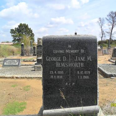 HEMSWORTH George D. 1880-1930 &amp; Jane M. 1879-1968