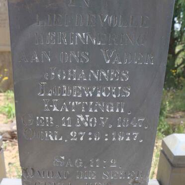 HATTINGH Johannes Lodewicus 1847-1917 