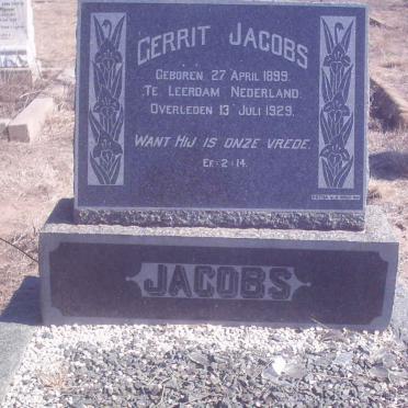 JACOBS Gerrit -1899-1929