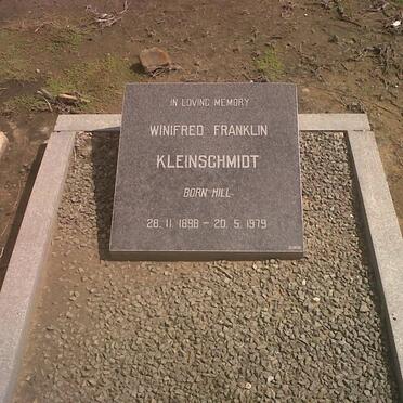 KLEINSCHMIDT Winifred Franklin nee HILL 1898-1979