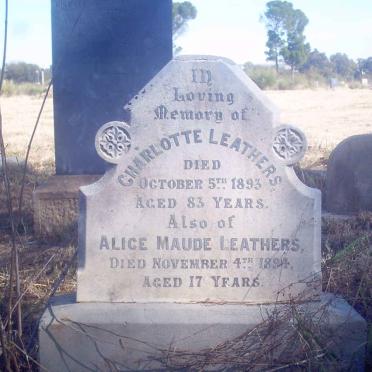 LEATHERS Charlotte -1893 :: LEATHERS Alice Maude -1894