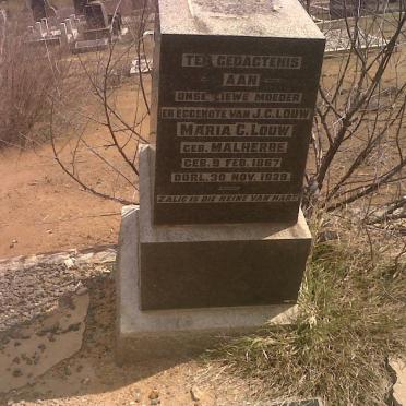 LOUW Maria C. nee MALHERBE 1867-1929