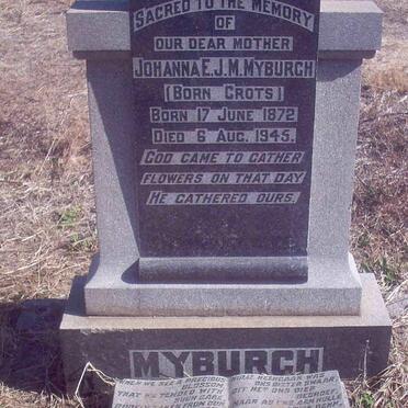 MYBURGH Johanna E.J.M. nee GROTS 1872-1945