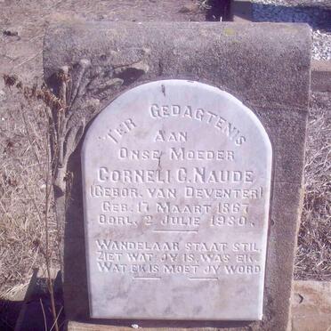 NAUDE Corneli C. nee VAN DEVENTER 1867-1930