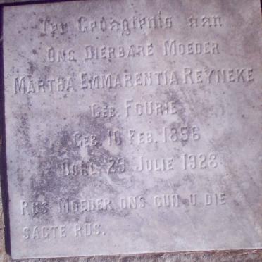 REYNEKE Martha Emmarentia nee FOURIE 1856-1928