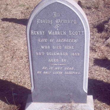 SCOTT Henry Warren -1892